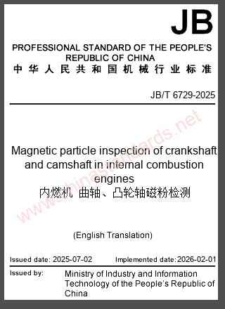 JB/T 6729-2025 in English JB/T 6729-2025 in English