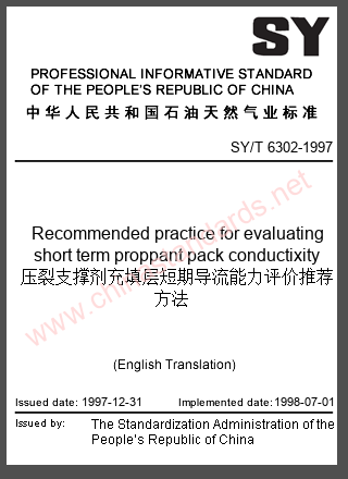 SY/T 6302-1997 in English SY/T 6302-1997 in English