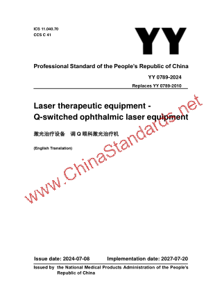 YY 0789-2024 in English YY 0789-2024 in English